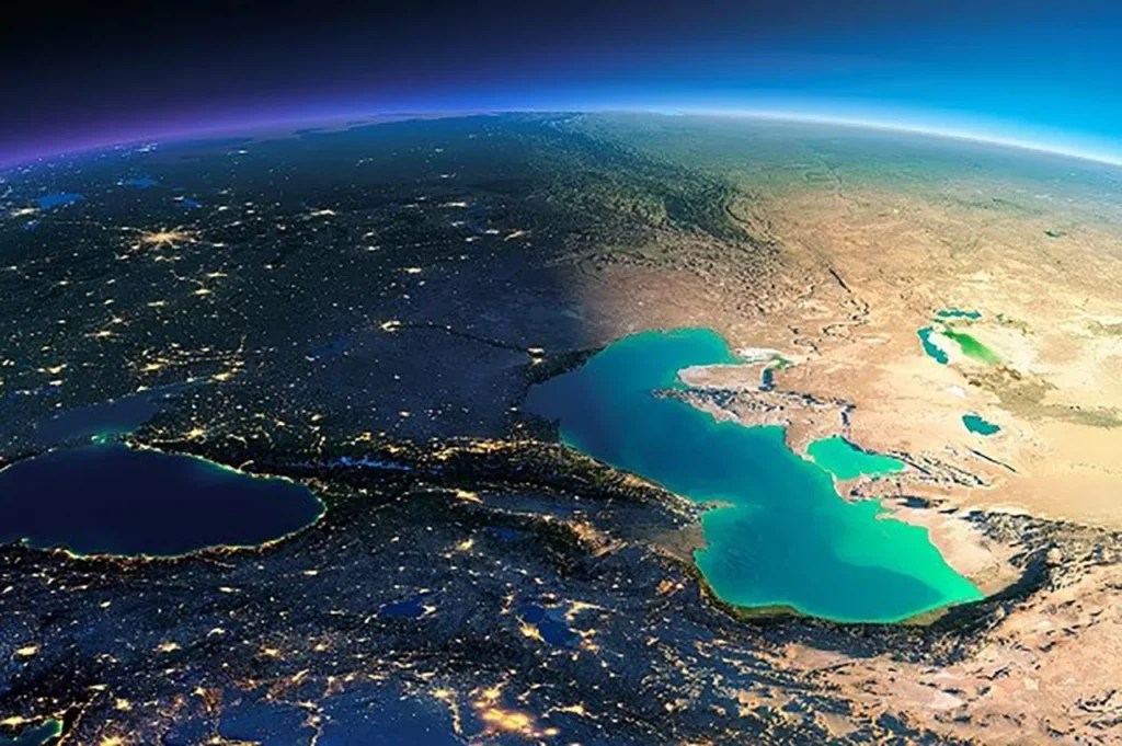 Каспийское море из космоса