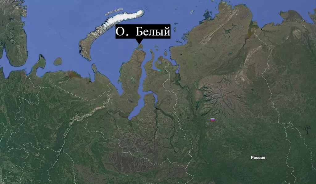 Остров Белый на карте