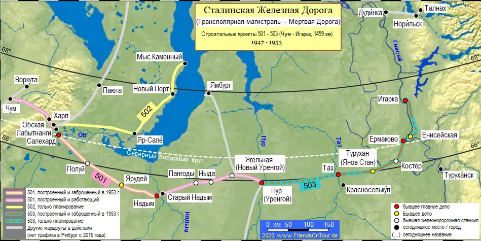 Схема Великой Северной магистрали Трансполярная магистраль
