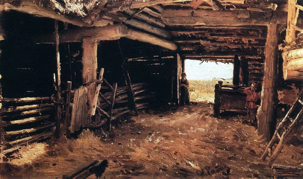 И. Репин. Крестьянский дворик Крестьянский дворик