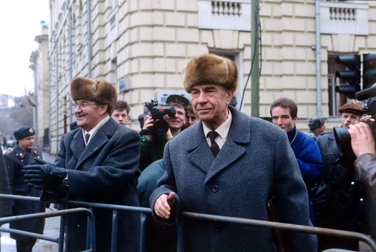 Язов в 1993 году Язов после выхода из тюрьмы