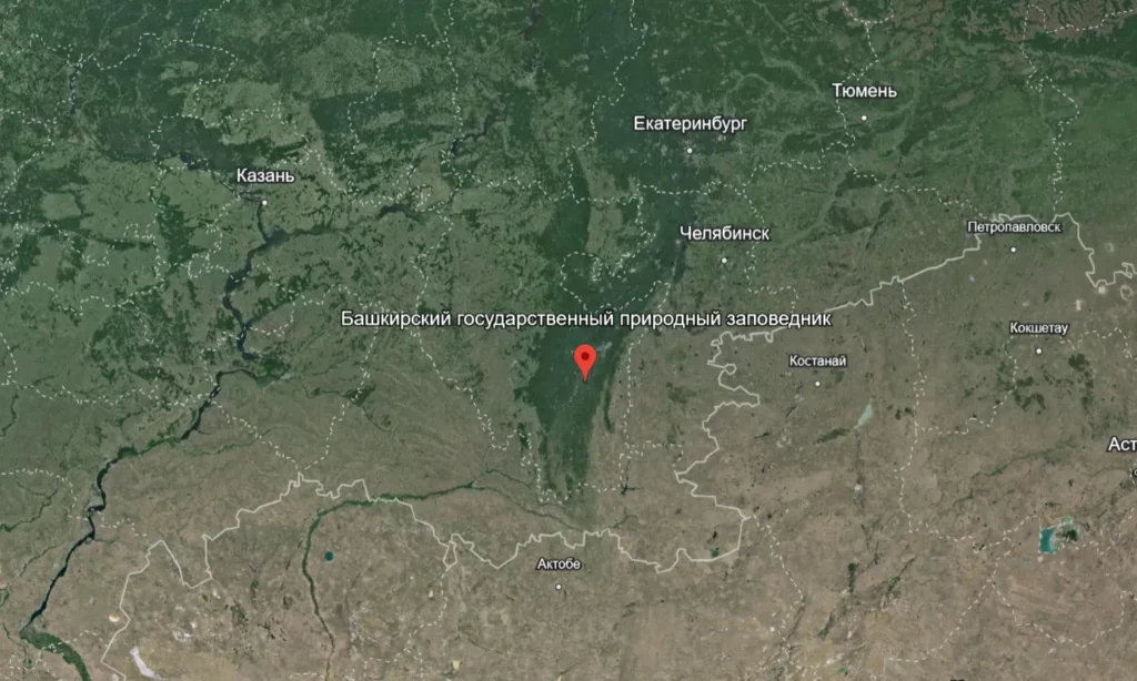 Башкирский заповедник, карта