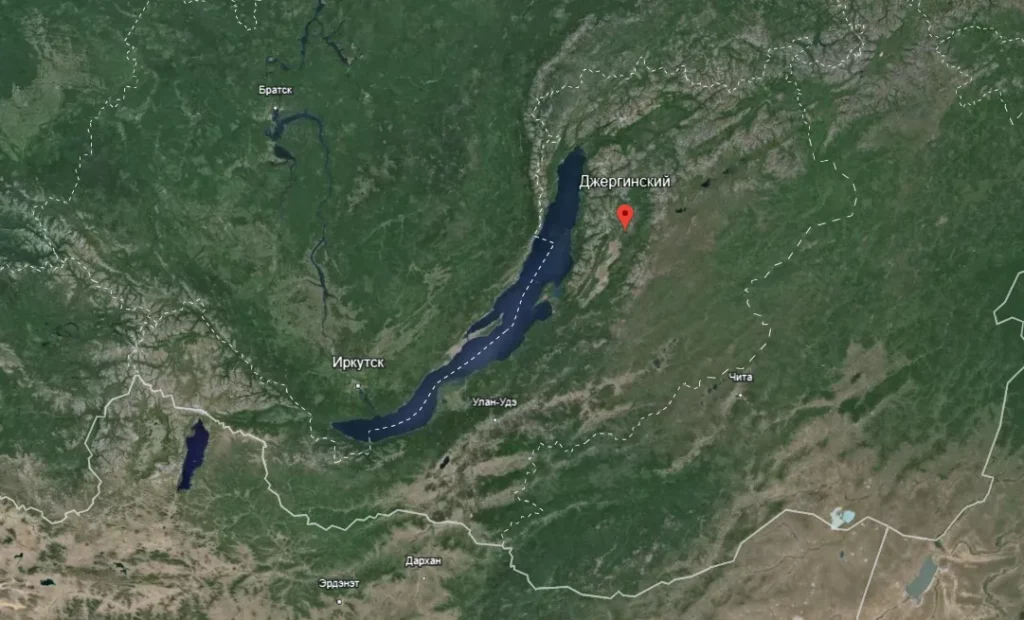 Джергинский заповедник, карта