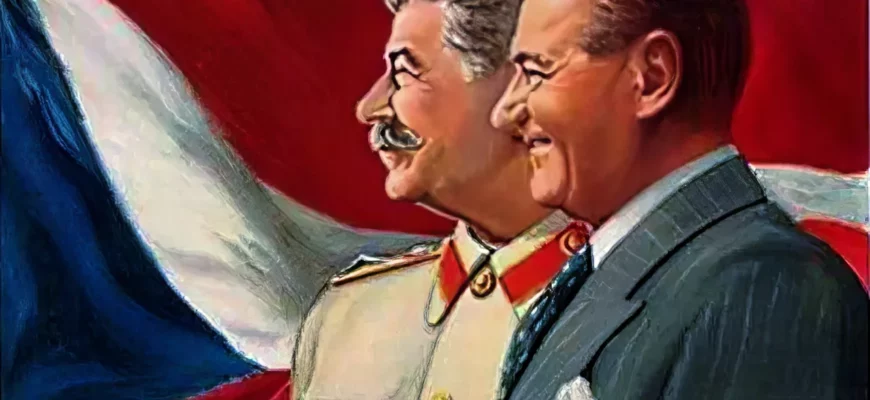 Готвальд и Сталин