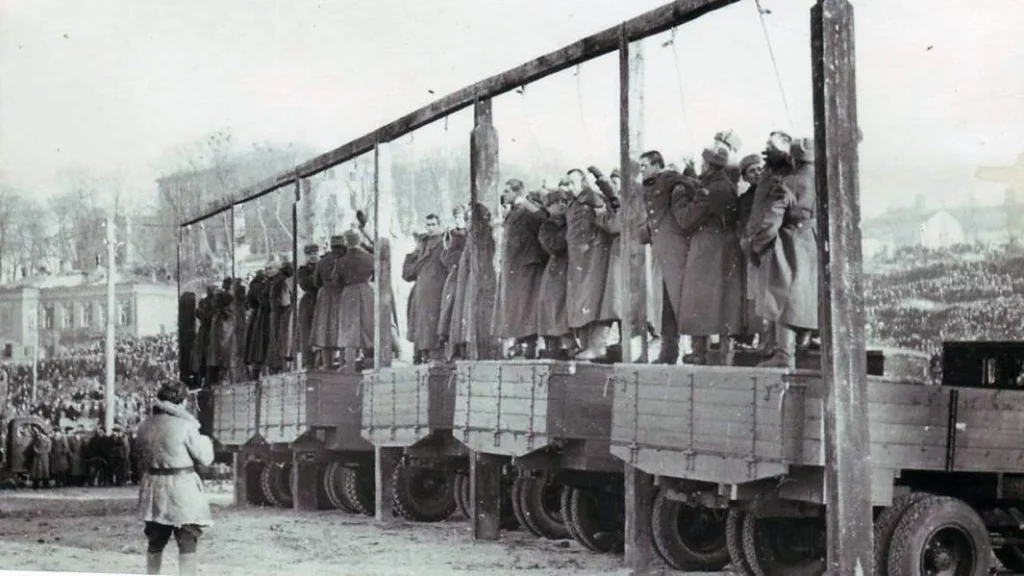 Киевская казнь нацистов в 1946 году Казнь в Киеве в январе 1946