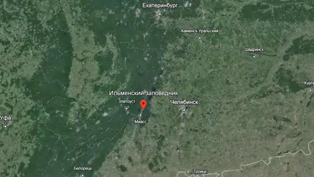 Ильменский заповедник, карта