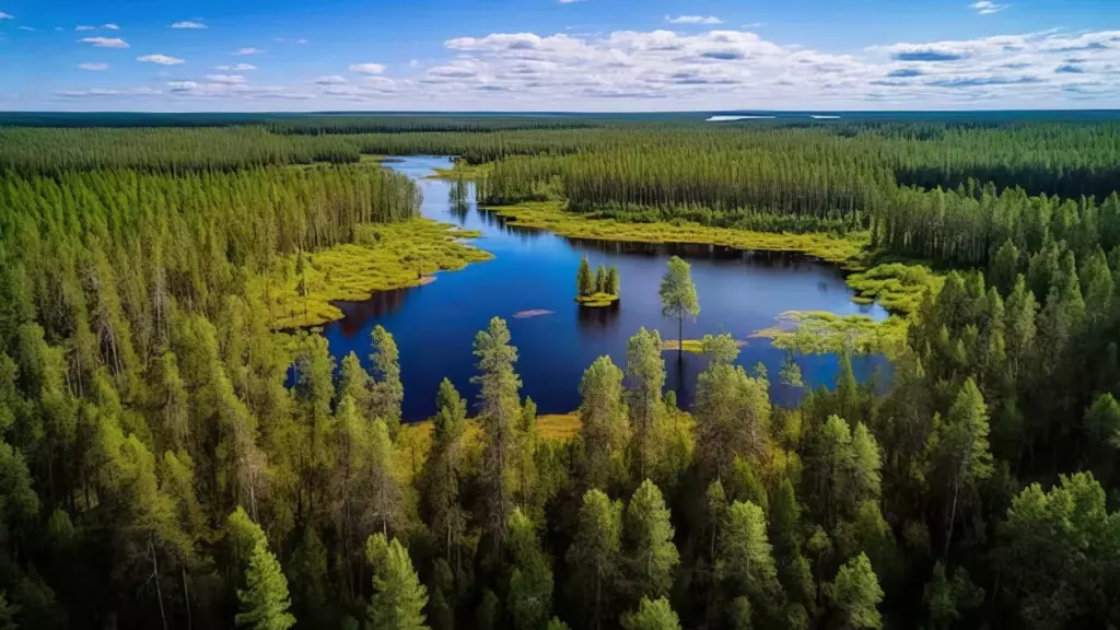 Финский лес Парк Коли в Финляндии