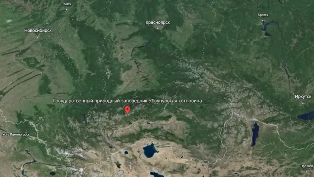 Заповедник Убсунурская котловина, карта