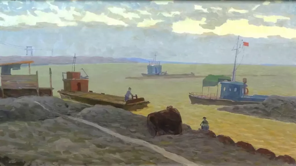 Картина Аральского моря Арал в живописи
