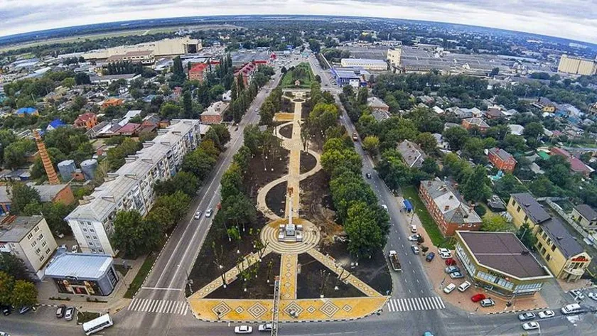 Армавир с высоты Центр Армавира с высоты