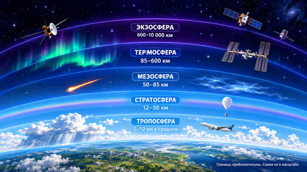 Слои атмосферы Земли